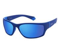 Polaroid PLD 2135/S ZX9/5X Man Sunglasses Plastic Blue Light blue Squared Polarized Mirror