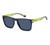 Polaroid PLD 2139/S FLL/C3 Unisex Sunglasses Plastic Blue opaque Blue Squared Polarized