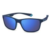 Polaroid Man PLD 2153/S FLL/5X Sunglasses Eraser Blue Blue Wraparound Polarized Mirror