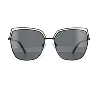 Polaroid Square Womens Black Grey Polarized Metal - One Size