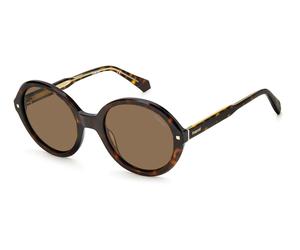 Polaroid PLD 4114/S/X 086/SP Woman Sunglasses Acetate Havana Copper Round Polarized