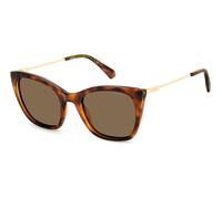 Polaroid PLD 4144/S/X 086/SP Woman Sunglasses Plastic Havana Brown Butterfly Polarized