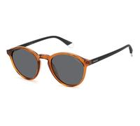 Polaroid PLD 4153/S 09Q/M9 Man Sunglasses Polycarbonate Brown Grey Round Polarized
