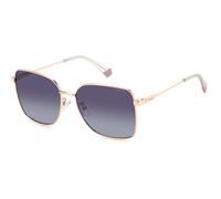 Polaroid PLD 4158/G/S/X DDB/WJ Woman Sunglasses Metal Gold Grey Squared Polarized Shaded