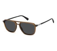 Polaroid PLD 4182/S/X 09Q/M9 Man Sunglasses Polycarbonate Brown Grey Squared Polarized