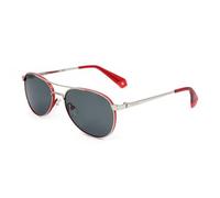 Polaroid Pld 6070/s/x J2B/M9 SILVER RED Sunglasses Women's Steel, Standard, 56