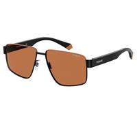 Polaroid PLD 6121/S 8LZ/HE Men's Sunglasses Black Size 58