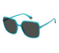 Polaroid PLD 6128/S Polarized MVU/M9 Womenâs Sunglasses Blue Size 59