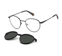 Polaroid PLD 6158/CS 807/M9 Unisex Sunglasses Steel Black Grey Round Clip-on