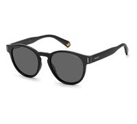 Polaroid PLD 6175/S 807/M9 Unisex Sunglasses Plastic Black Grey Round