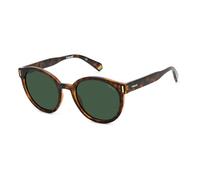 Polaroid Woman PLD 6185/S 086/UC Sunglasses Plastic Havana Green Round Polarized