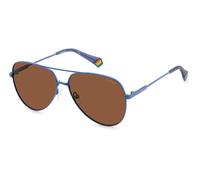Polaroid PLD 6187/S Polarized MVU/HE Men's Sunglasses Blue Size 60