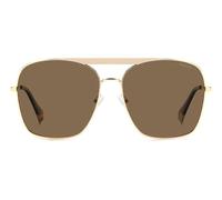 Polaroid Polarized Sunglasses Gold and Black with Brown Lenses Women's PLD6201