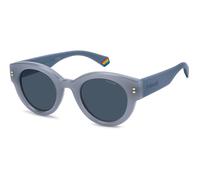 Polaroid Cat Eye Sunglasses 207843MVU48C3 - Unisex - Plastic Blue 48-24-140 mm