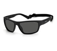 Polaroid PLD 7037/S 807/M9 Unisex Sunglasses Polycarbonate Black Grey Squared