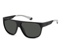 Polaroid Rectangular Sunglasses 20737000360M9 - Man - Plastic Black 60-12-140 mm