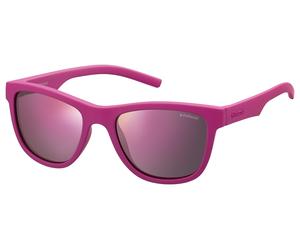 Polaroid PLD 8018/S CYQ/AI Kid Sunglasses Plastic Pink Squared Polarized