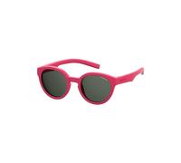 Polaroid PLD 8019/S-M children's sunglasses pink - pink lenses, round frame