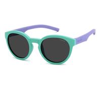 Polaroid PLD 8019/S WK2/M9 Kid Sunglasses Plastic Light blue Grey Round Polarized