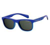 Polaroid PLD 8035/S PJP/M9 Kid Sunglasses Plastic Blue Grey Squared Polarized