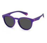 Polaroid PLD 8048/S 848/M9 Kid Sunglasses Plastic Lilac Grey Round
