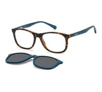 Polaroid PLD 8054/CS YAP/M9 Junior Optical frames Plastic Havana Grey Squared Polarized