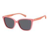 Polaroid PLD 8062/S 35J/M9 Junior Sunglasses Polycarbonate Pink Grey Squared Polarized