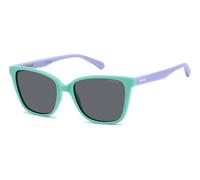 Polaroid PLD 8062/S WK2/M9 Junior Sunglasses Polycarbonate Light blue Grey Squared Polarized