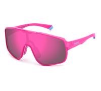 Polaroid PLD 8070/S 35J/AI Junior Sunglasses Polycarbonate Pink Grey Mask Polarized Mirror