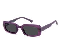 Polaroid PLD 8071/S B3V/M9 Junior Sunglasses Polycarbonate Violet Grey Squared Polarized