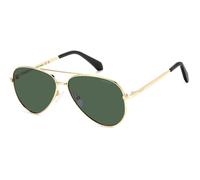 Polaroid PLD 8073/S PEF/UC Junior Sunglasses Metal Gold Green Pilot Polarized