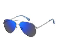 Polaroid PLD 8073/S V84/5X Junior Sunglasses Metal Ruthenium Blue Pilot Polarized Mirrored