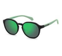 Polaroid PLD 8078/S 003/5Z Junior Sunglasses Polycarbonate Black Grey Pantos Polarized Mirrored