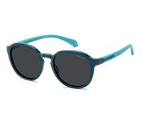 Polaroid PLD 8078/S ZI9/M9 Junior Sunglasses Polycarbonate Green Grey Pantos Polarized