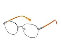 Polaroid PLD D456/G Asian Fit Men's Glasses, Grey, Size 51