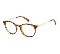 Polaroid PLD D496 086 Unisex Optical frames Plastic Havana Round