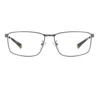 Polaroid PLD D534/G Asian Fit Men's Glasses, Silver, Size 55