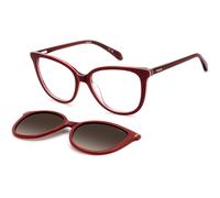 Polaroid PLD D605/C C9A/LA Woman Optical frames Acetate Red Brown Butterfly Polarized Nuanced