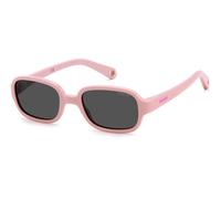 Polaroid PLD K003/S 35J/M9 Kid Sunglasses Polycarbonate Pink Grey Squared Polarized