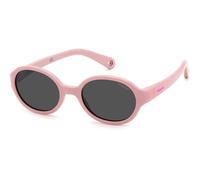 Polaroid PLD K004/S 35J/M9 Kid Sunglasses Polycarbonate Pink Grey Round Polarized