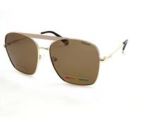 Polaroid Polarized Sunglasses Gold and Black with Brown Lenses PLD6201 YYH