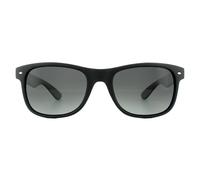 Polaroid Rectangle Unisex Matt Black Smoke Grey Gradient Polarized Sunglasses - One Size