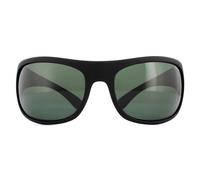Polaroid Sport Wrap Unisex Black Green Polarized Sunglasses - One Size