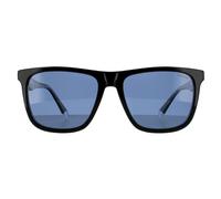 Polaroid Square Black Blue Polarized Sunglasses Polaroid Black One Size