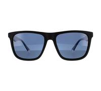 Polaroid Square Black Transparent Blue Blue Polarized Sunglasses Black