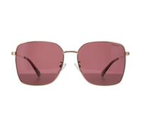 Polaroid Square Gold Burgundy Violet Polarized Pld 4158/g/s/x Gold One Size
