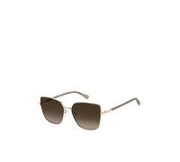 Polaroid Square Sunglasses- Fine Rims In Stainless Steel, Gold, Women Gold