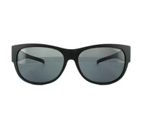 Polaroid Suncovers Fit Over Glasses Sunglasses 9004/S DL5 Y2 Matte Black Grey Polarized