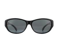 Polaroid Suncovers Wrap Mens Black Grey Polarized Sunglasses - One Size