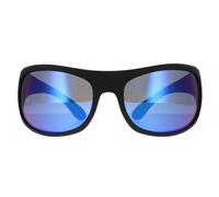 Polaroid Sunglasses 07886 0VK 5X Matte Black Blue Mirror Polarized